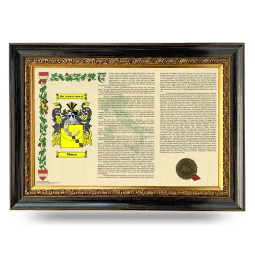 Musso Armorial Landscape Framed - Heirloom