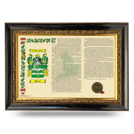 Mynton Armorial Landscape Framed - Heirloom