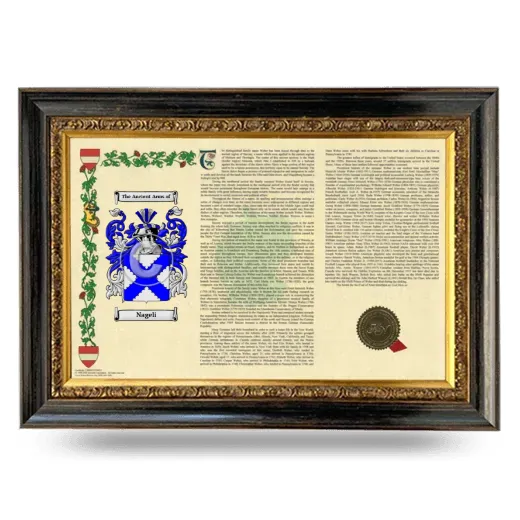 Nageli Armorial Landscape Framed - Heirloom