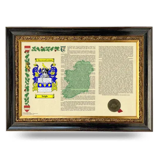 Naigle Armorial Landscape Framed - Heirloom