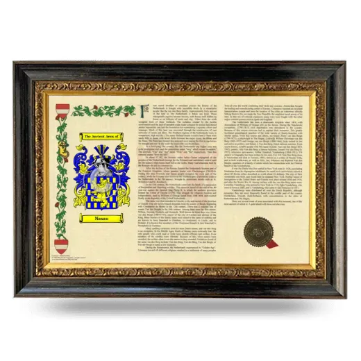 Nasau Armorial Landscape Framed - Heirloom