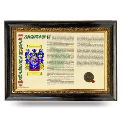 Navaro Armorial Landscape Framed - Heirloom