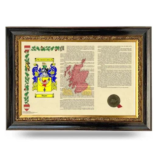 Nayer Armorial Landscape Framed - Heirloom