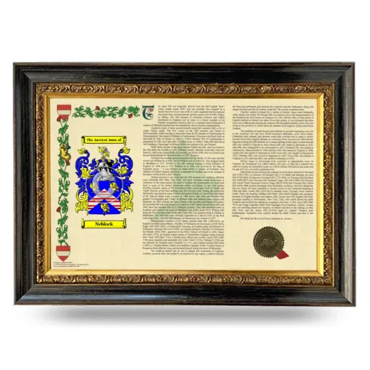 Neblock Armorial Landscape Framed - Heirloom