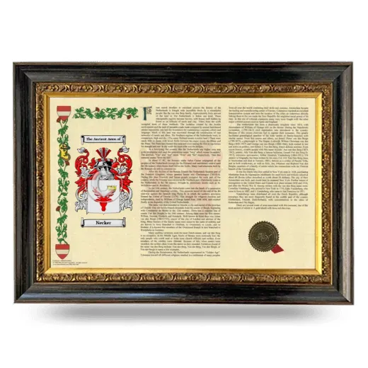 Necker Armorial Landscape Framed - Heirloom