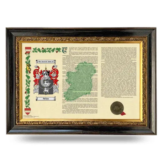 Nelan Armorial Landscape Framed - Heirloom