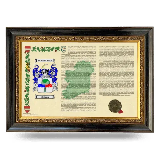 Neligan Armorial Landscape Framed - Heirloom