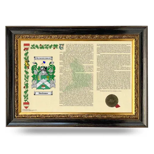Neuhouse Armorial Landscape Framed - Heirloom