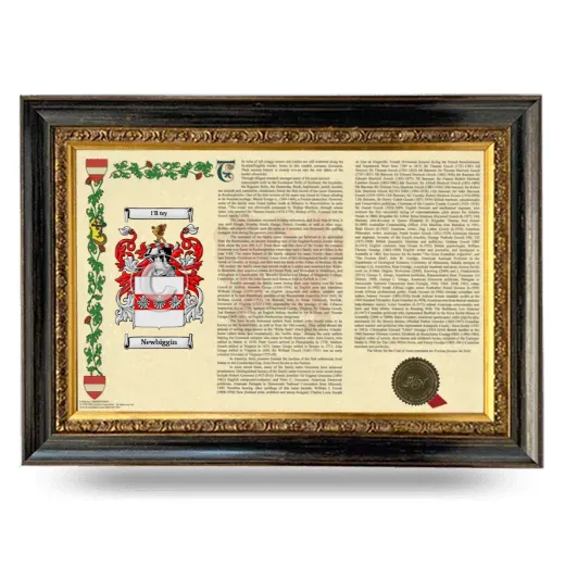 Newbiggin Armorial Landscape Framed - Heirloom