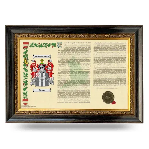 Newse Armorial Landscape Framed - Heirloom