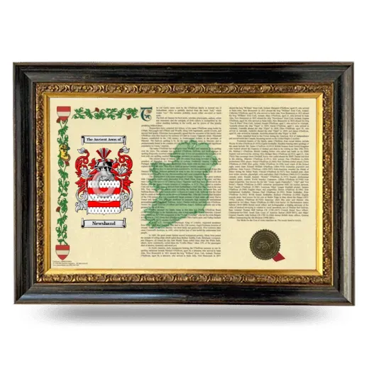 Newshand Armorial Landscape Framed - Heirloom