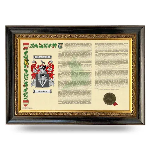 Nicholetts Armorial Landscape Framed - Heirloom