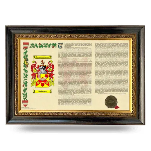 Nickeson Armorial Landscape Framed - Heirloom