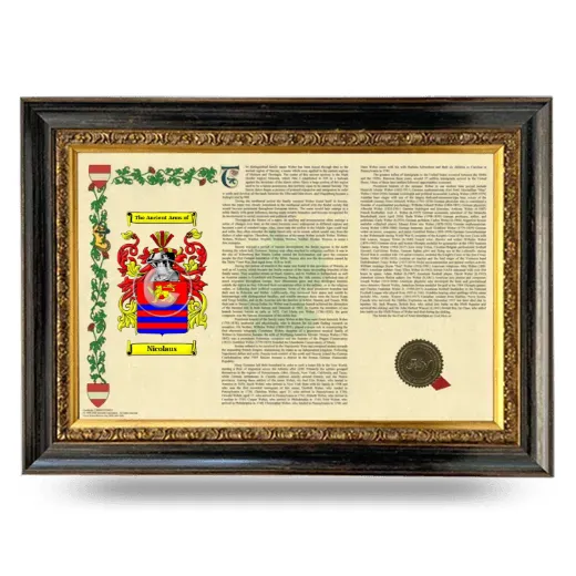Nicolaus Armorial Landscape Framed - Heirloom