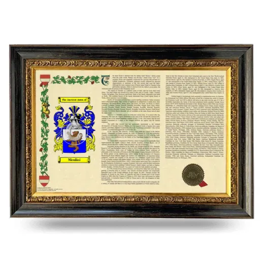 Nicolini Armorial Landscape Framed - Heirloom