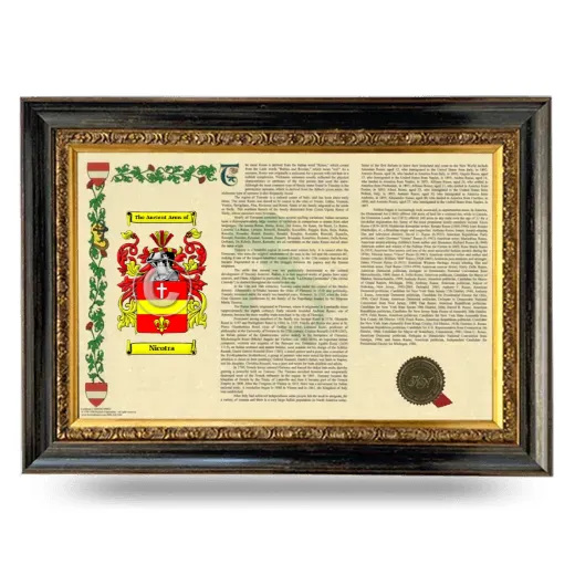 Nicotra Armorial Landscape Framed - Heirloom
