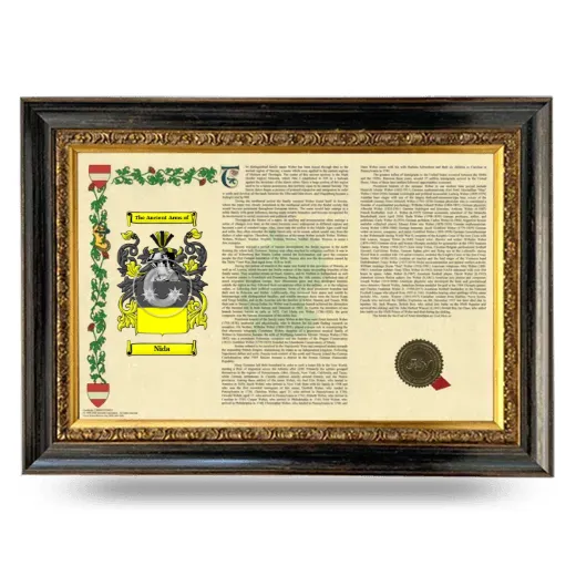 Nida Armorial Landscape Framed - Heirloom