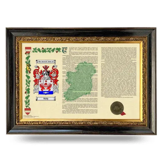 Niely Armorial Landscape Framed - Heirloom