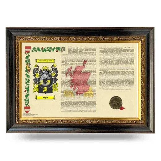 Night Armorial Landscape Framed - Heirloom