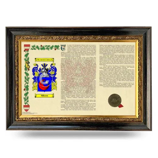 Nilssen Armorial Landscape Framed - Heirloom