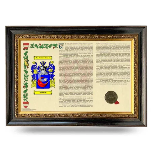 Nilsson Armorial Landscape Framed - Heirloom