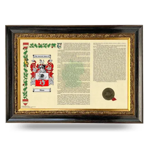 Nims Armorial Landscape Framed - Heirloom