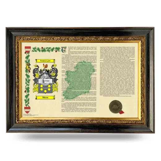 Nixon Armorial Landscape Framed - Heirloom