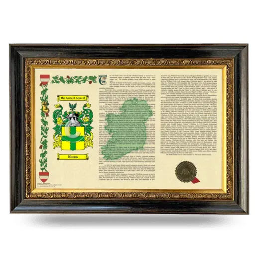 Noons Armorial Landscape Framed - Heirloom