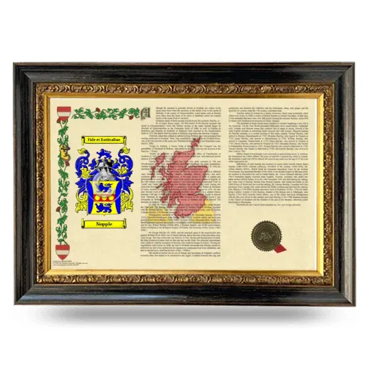 Nopple Armorial Landscape Framed - Heirloom