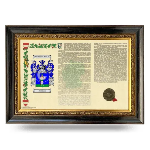 Norman Armorial Landscape Framed - Heirloom