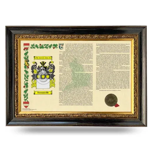 Normanville Armorial Landscape Framed - Heirloom