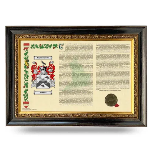 Norrice Armorial Landscape Framed - Heirloom