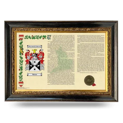 Noton Armorial Landscape Framed - Heirloom