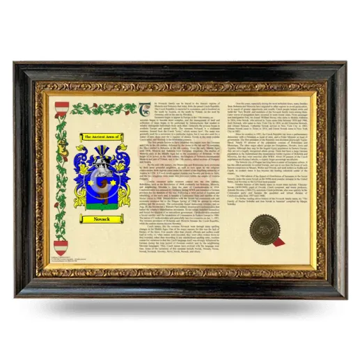 Novack Armorial Landscape Framed - Heirloom