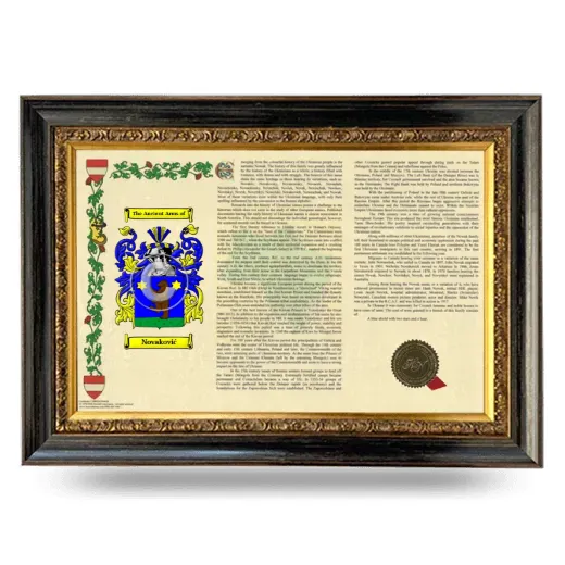 Novaković Armorial Landscape Framed - Heirloom