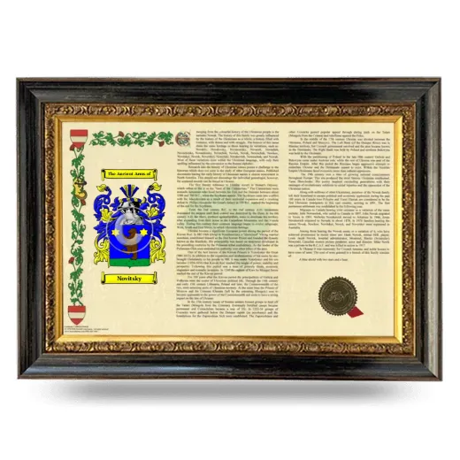 Novitsky Armorial Landscape Framed - Heirloom