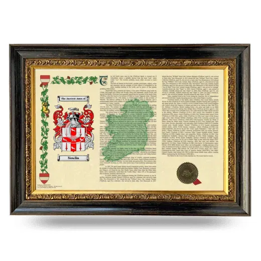 Nowlin Armorial Landscape Framed - Heirloom