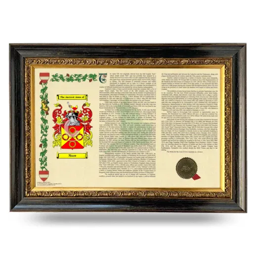 Nuce Armorial Landscape Framed - Heirloom