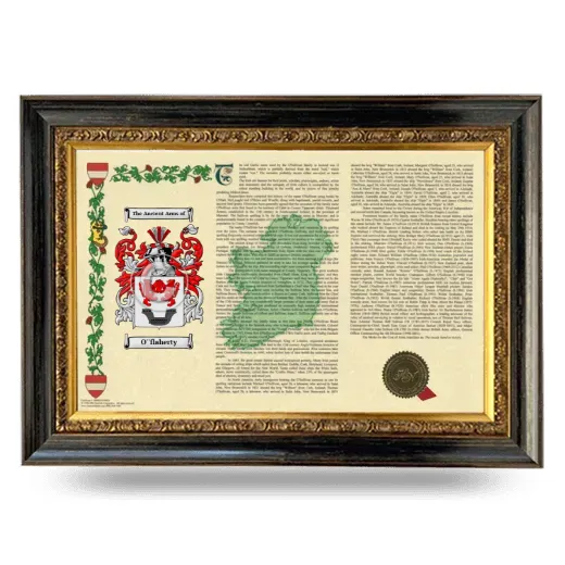 O''flaherty Armorial Landscape Framed - Heirloom