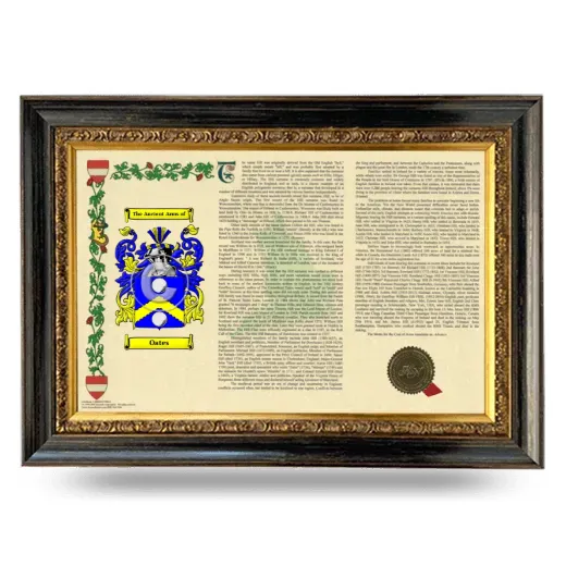 Oates Armorial Landscape Framed - Heirloom