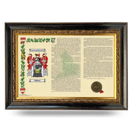 Obbeart Armorial Landscape Framed - Heirloom