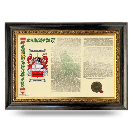 Occleshaw Armorial Landscape Framed - Heirloom