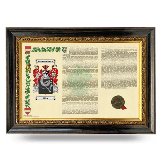Ofen Armorial Landscape Framed - Heirloom