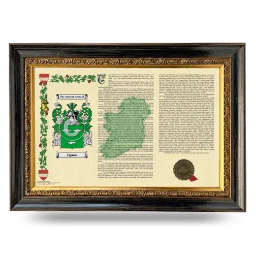 Ogane Armorial Landscape Framed - Heirloom