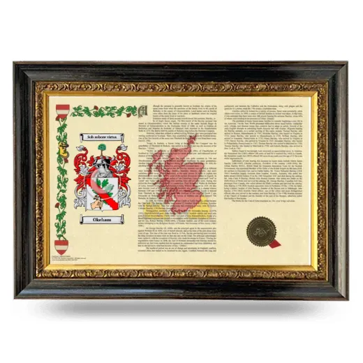 Okeham Armorial Landscape Framed - Heirloom