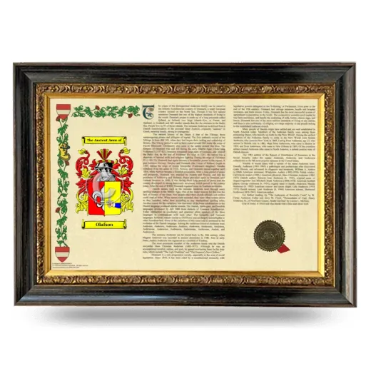 Olafson Armorial Landscape Framed - Heirloom