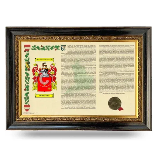 Oldershaw Armorial Landscape Framed - Heirloom