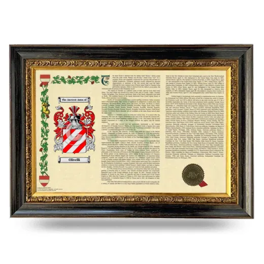 Olivelli Armorial Landscape Framed - Heirloom