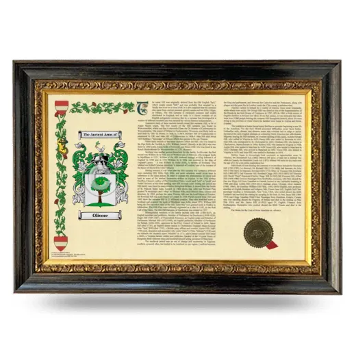 Olivere Armorial Landscape Framed - Heirloom