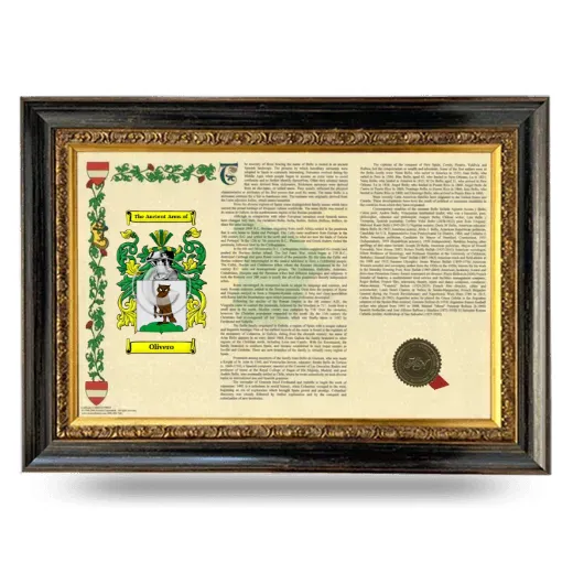 Olivero Armorial Landscape Framed - Heirloom